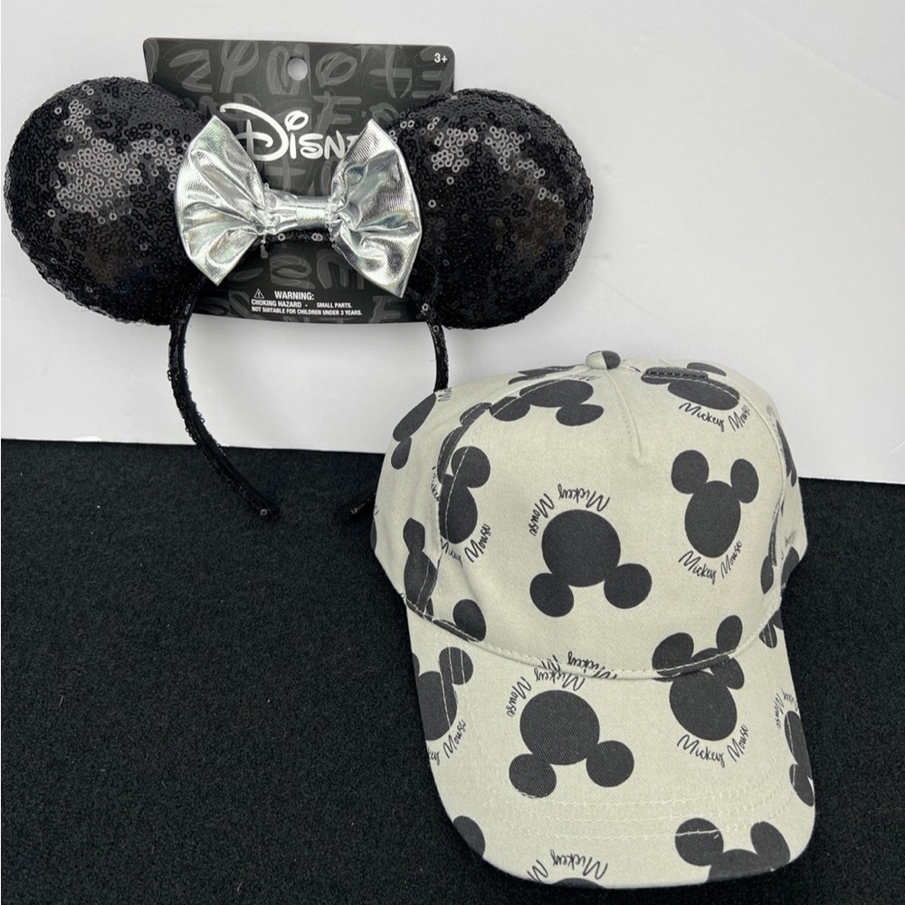Disney Mickey Mouse Hat and Minnie Ears Set